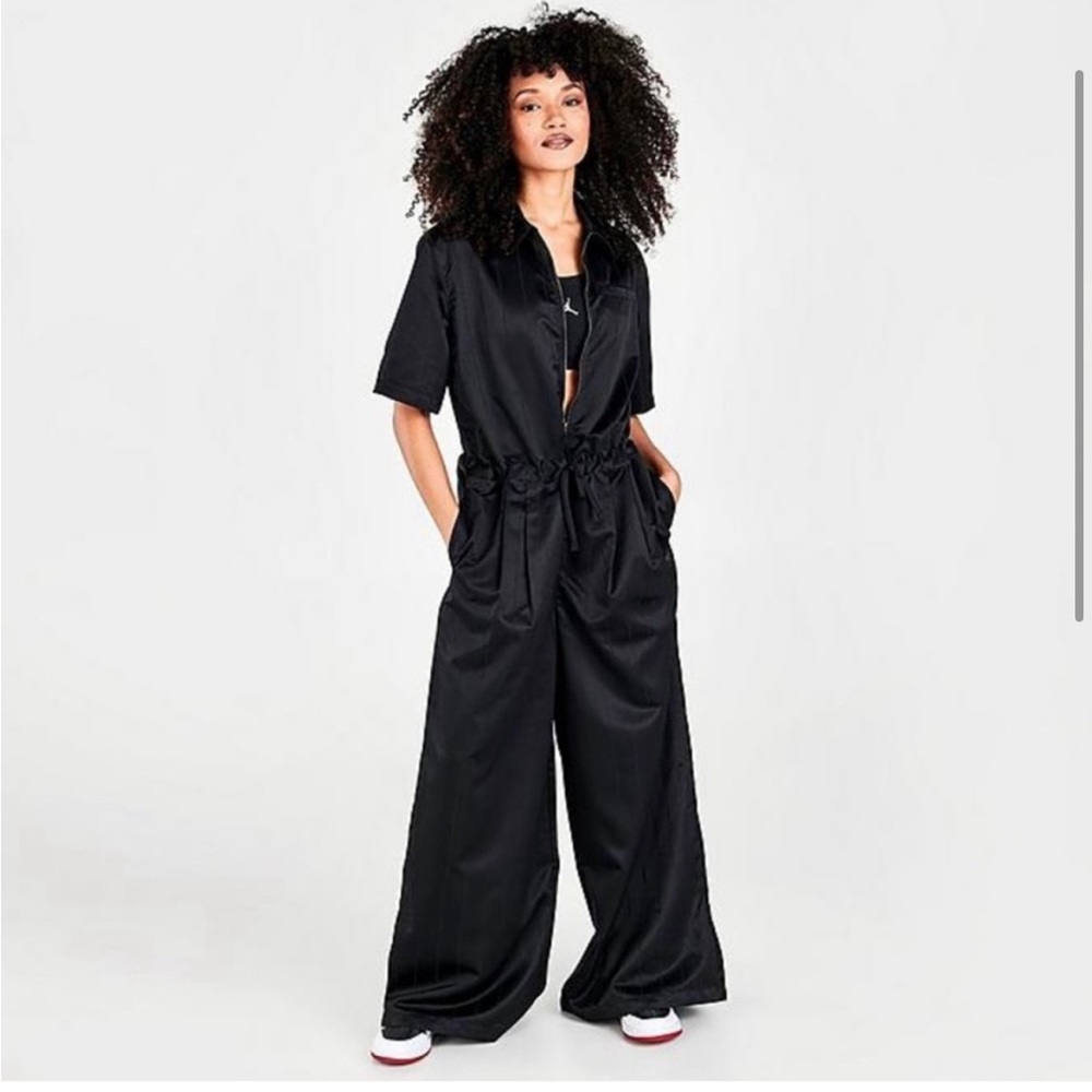 Nike jumpman black wide legged jumpsuit